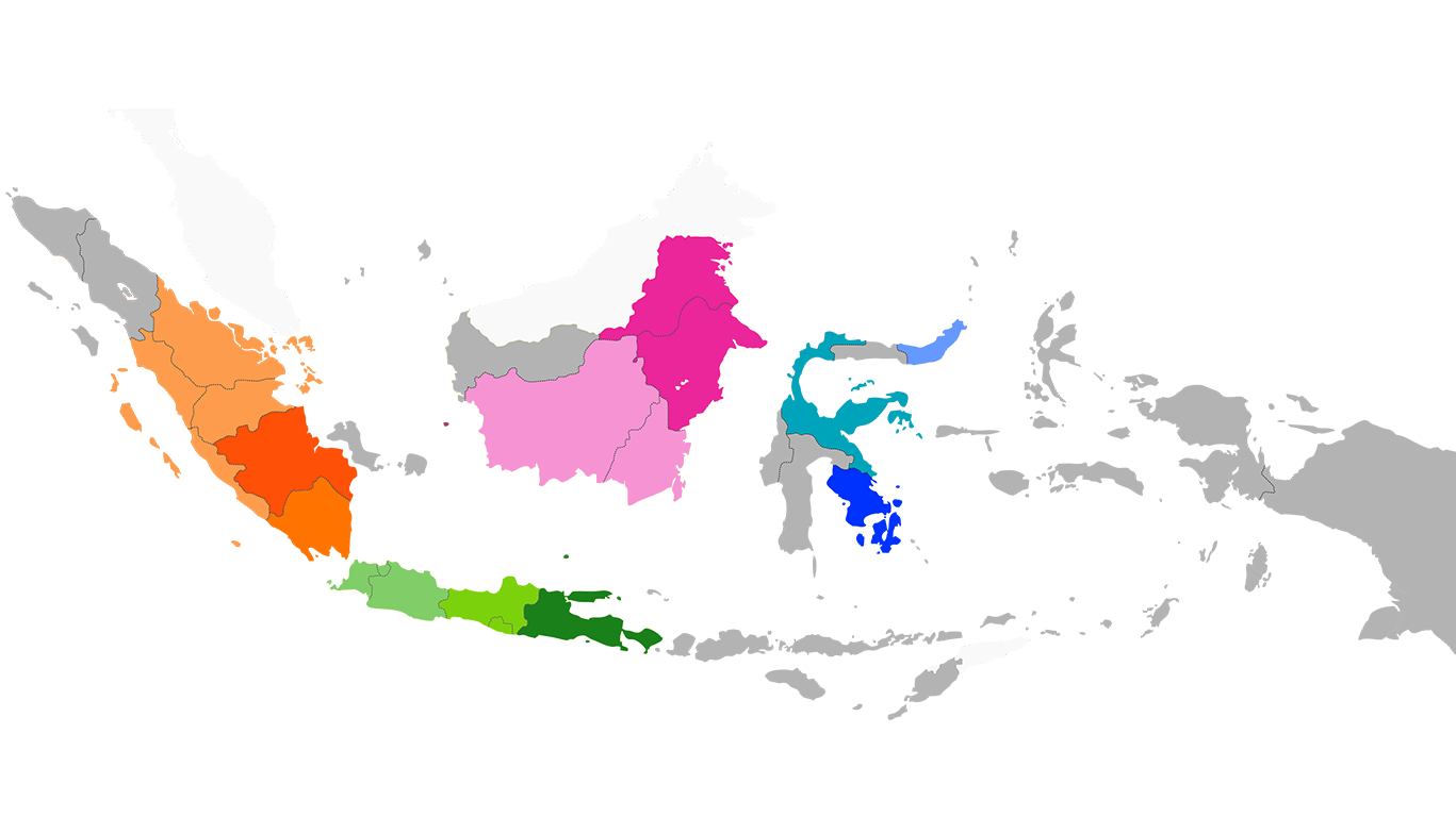 Peta lokasi seluruh cabang Jagad Nusantara Energi